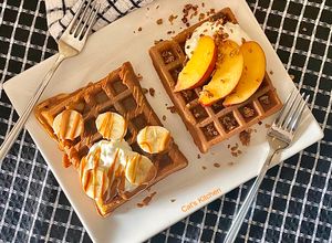 Foto de Waffles para o pequeno-almoço