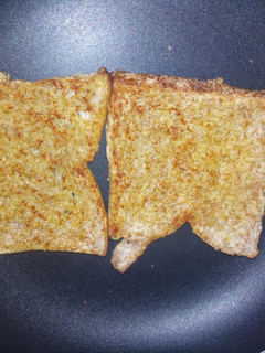 A picture of Simple Pan toasted brown bread #theme challenge.