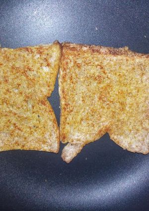 A picture of Simple Pan toasted brown bread #theme challenge.