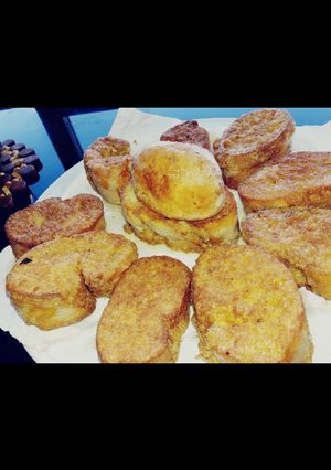 صورة لوصفة قطع الخبز المقلية بالبيض 😋🍞🥚
