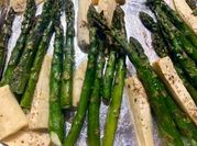 A picture of parsnips in oven
