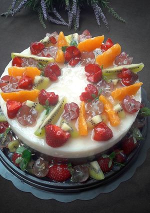 Foto resep Puding susu mix buah