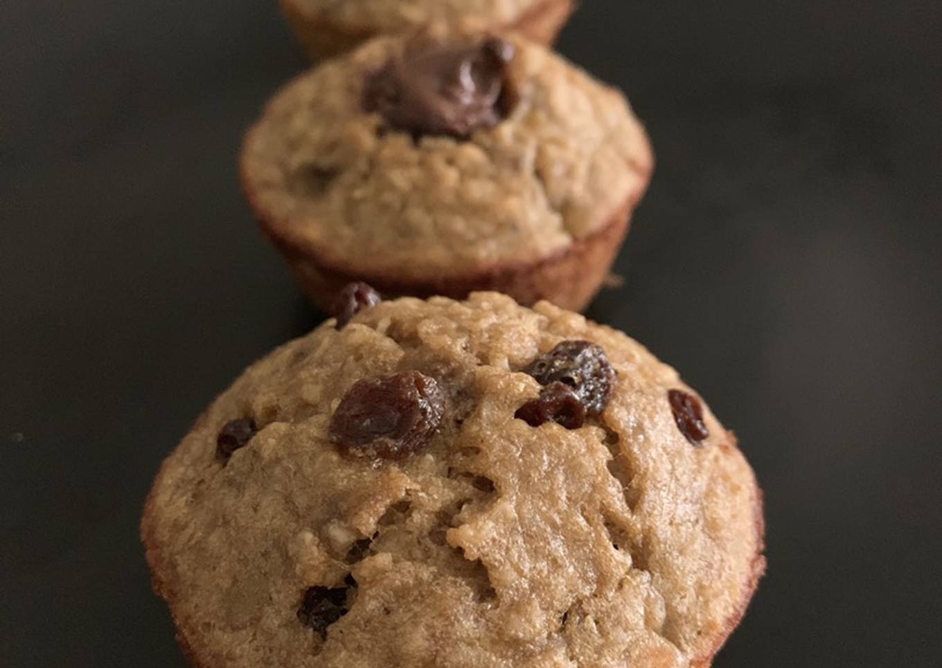 Muffins de banana y avena