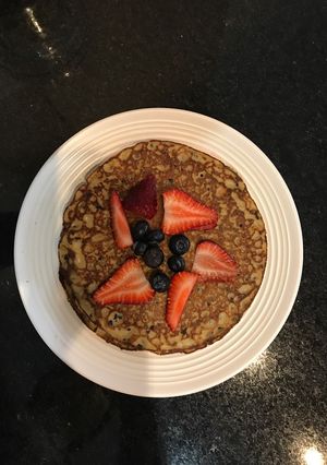Una foto de Panqueques de avena y plátano