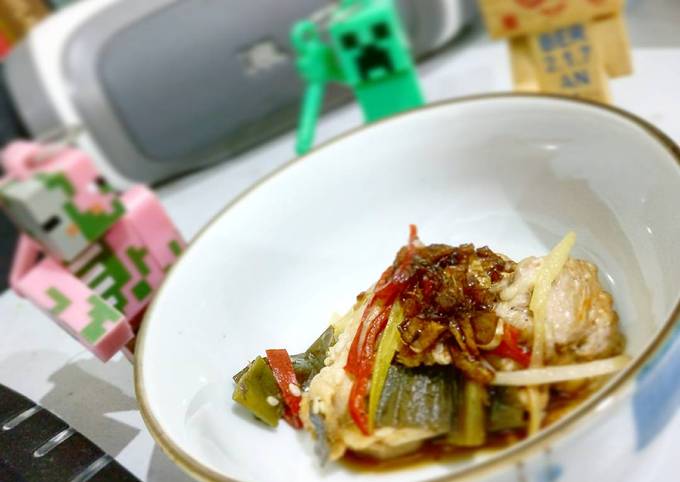 Ayam rebus wijen bawang putih ala korea