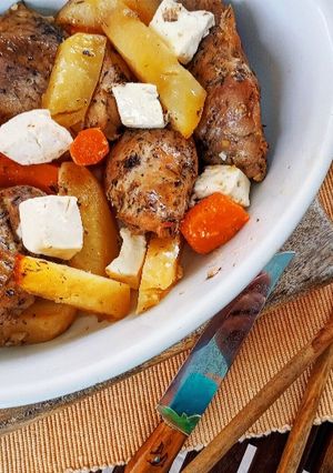 Φωτογραφία της συνταγής Χοιρινό στη γάστρα με λαχανικά και φέτα