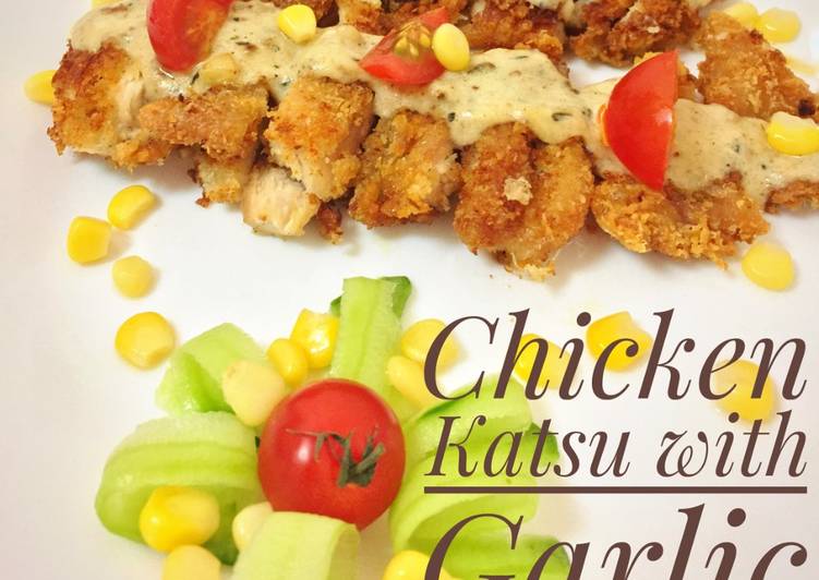 Resep Chicken Katsu with Garlic Creamy Sauce (original by me) yang nikmat