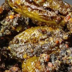 A picture of #Gunduru stuffed deep Roast Dry Subji for rice /hotroti#WIS#.
