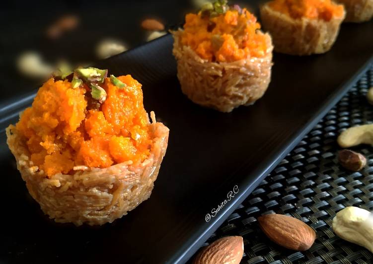 Recipe of Speedy &#34;Sevai Tarts with Carrot Halwa&#34;