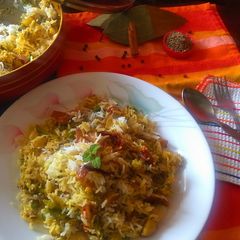 A picture of Veg dum biryani.