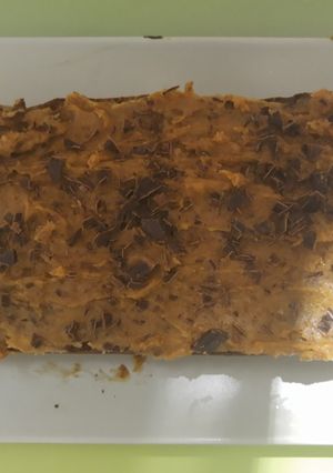 Una foto de Tarta de chocolate 🍫con calabaza🎃 increíble y sin azúcar