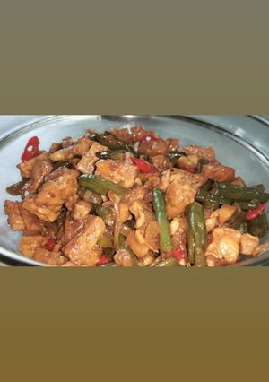 Foto resep Tumis kacang panjang tempe saus tiram