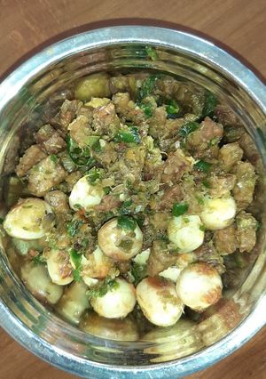 Foto resep Telur Puyuh Mix Tempe Lombok Ijo