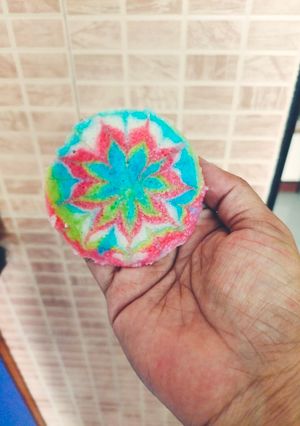 A picture of Designer Colourful idli.