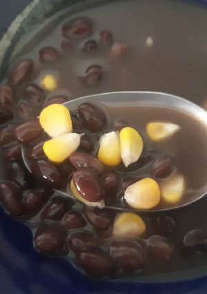 รูปของ Black Bean Cacao Corn Sweet Soup ถั่วดำข้าวโพดโกโก้หวาน ง่ายจัง