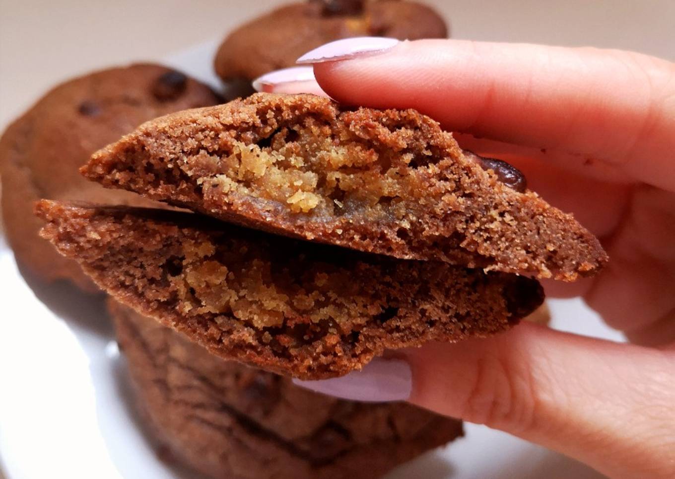 Cookies chocolat au coeur de beurre de cacahuètes