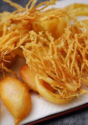 Hình của món Tempura rau củ chiên.