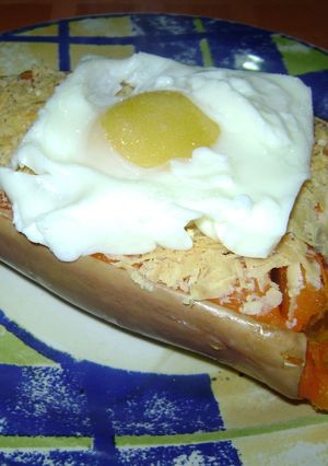 Una foto de Calabaza gratinada al huevo poche