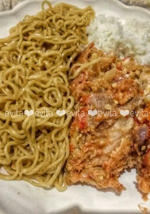 Foto resep Mie ayam geprek