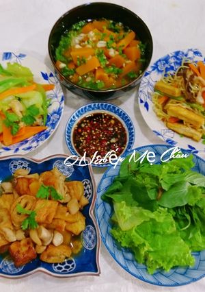 Hình của món Cơm nhà đơn giản mà ngon 113 (Mâm cơm chay).