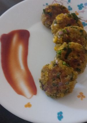 A picture of Sweetcorn peas kebab.
