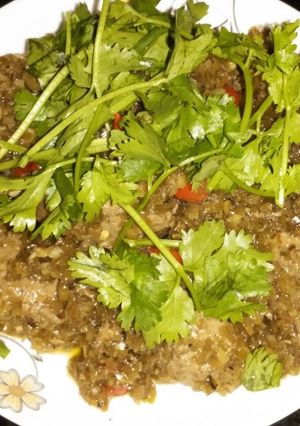 Hình của món Sườn xào sả chay.