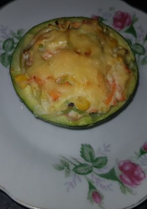 Una foto de Zapallitos rellenos de verduras