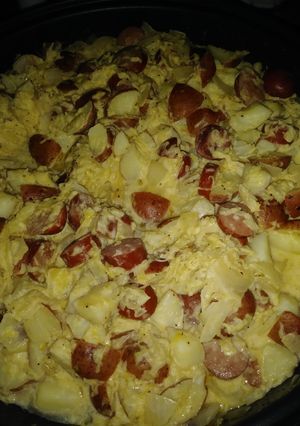 A picture of German mustard cream potatoes.