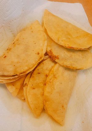 Una foto de Quesadillas de garbanzo imitación pescado