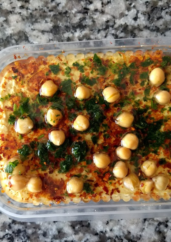 Una foto de Humus o pasta de garbanzos