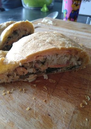 Une photo de Koulibiac saumon épinard