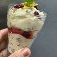 Cranberry shrikhand trifle { Valentine Dessert }