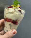 Cranberry shrikhand trifle { Valentine Dessert }