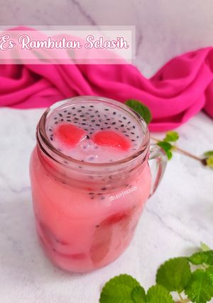 Foto resep Es Rambutan Selasih