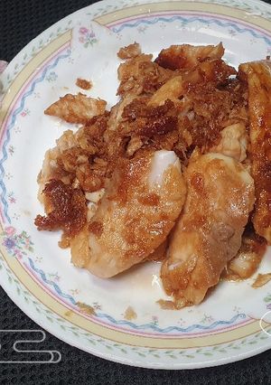 「紅燒魚片」鯛魚片鐵板燒 的食譜成品照片