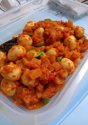 Foto resep SAMBAL GORENG KENTANG PETE & TELUR PUYUH