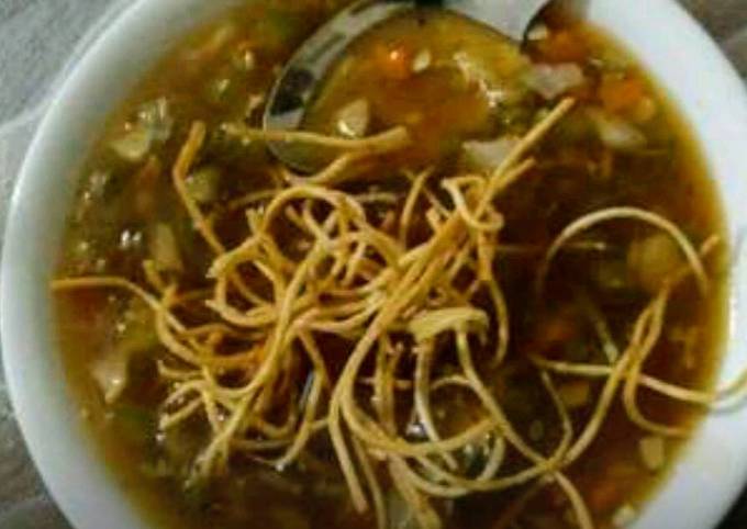 Steps to Make Perfect Veg Manchow soup
