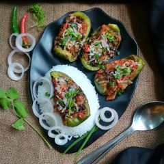 Winter stuffed capsicum A picture of Winter stuffed capsicum.