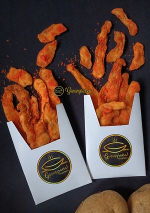 Foto resep 78. KERIPIK KULIT KENTANG RASA BALADO