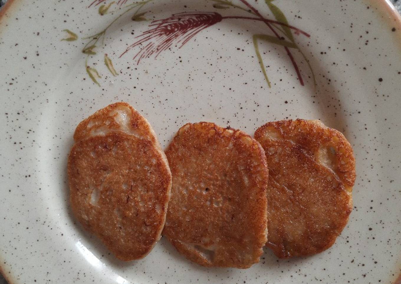 Tortitas veganas de pera y plátano (sin azúcar)