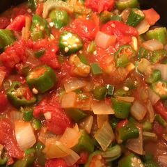 A picture of Okra & Tomatoes.