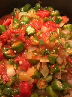 A picture of Okra & Tomatoes.