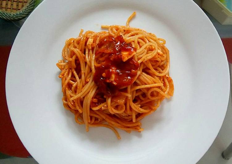 Spaghetti saus barbeque (BBQ)