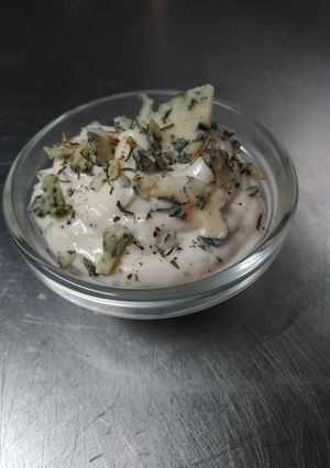 Kéksajtos mártogatós recept fotója