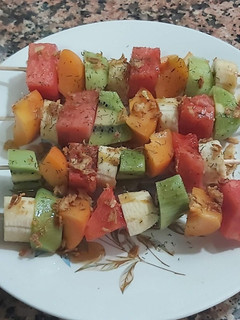 Una foto de Brochetas de fruta con toque especial