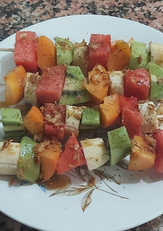 Una foto de Brochetas de fruta con toque especial