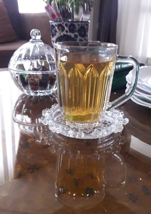عکسی از دستور چای سبز و بابونه