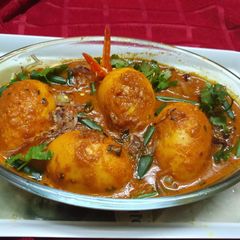 A picture of Shahi Duck Egg and Potato Curry.
