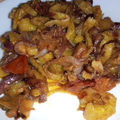 A picture of Karelay ki sabzi.