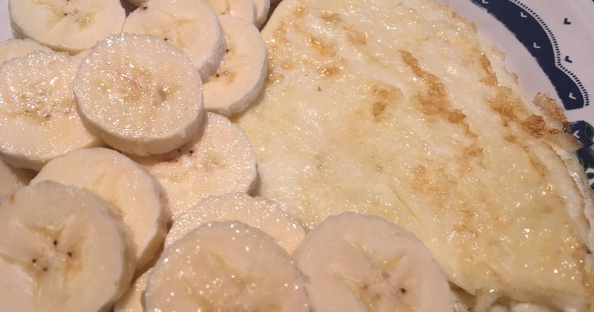 Tortilla de claras de huevo con manzana y bananas Receta de Sabores D